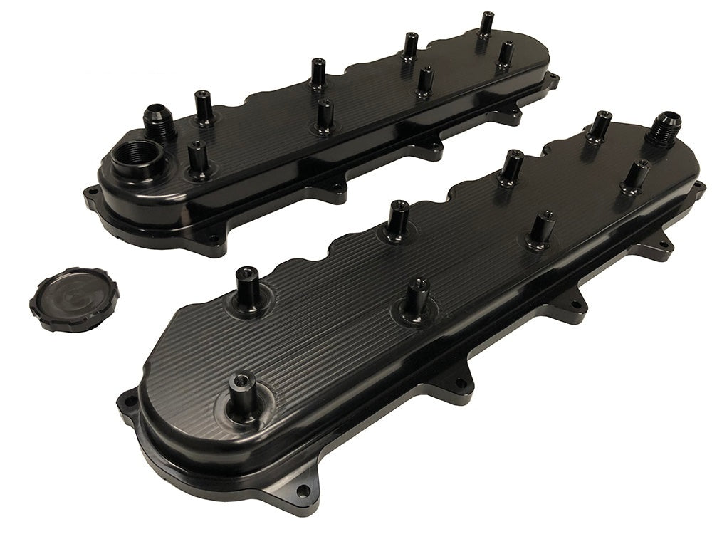 Speed Engineering Lt Billet Valve Covers Anodized Black Lt1 Lt2 Lt4 Engines Universal 5019